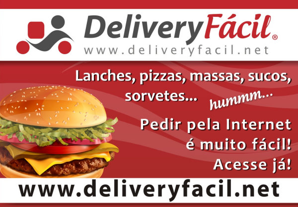 Delivery Fácil - Pedir pela internet é muito fácil Banner de divulgação do Delivery Fácil